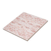 Faux White Lace Fishnet Keramische Tegel met bloem Tegeltje (Zijkant)