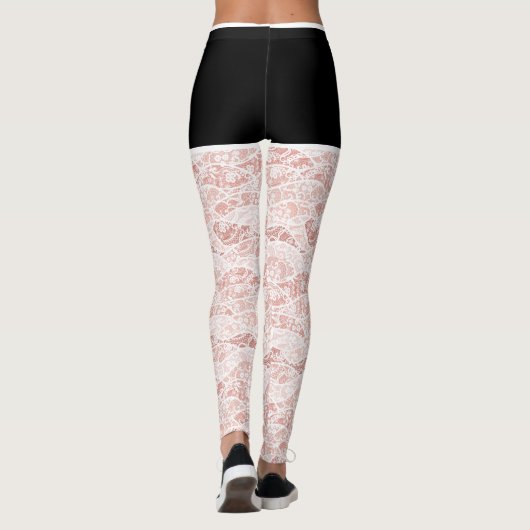 Faux White Lace Fishnet Leggings Funny (Achterkant)