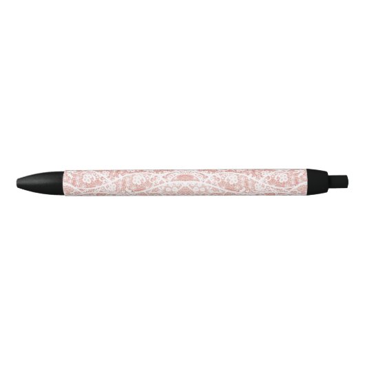 Faux White Lace Fishnet Pen met Bloemen (Voorkant)