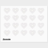 Faux White Lace-look Hart Sticker (Vel)