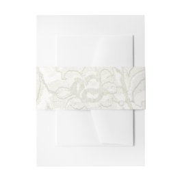 Faux White Lace Wedding Uitnodigingen Wikkel