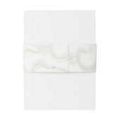 Faux White Lace Wedding Uitnodigingen Wikkel (Achterkant Voorbeeld)