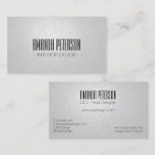 Faux White Leather Designer Visitekaartjes (Voorkant / Achterkant)