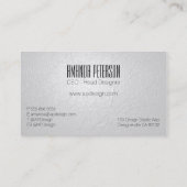 Faux White Leather Designer Visitekaartjes (Achterkant)