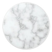 Faux White Marble Keramische Knop (Voorkant)