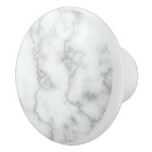Faux White Marble Keramische Knop (Rechts)