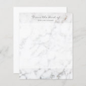 Faux White Marble Texture look-like & Custom Text (Voorkant / Achterkant)