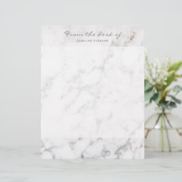 Faux White Marble Texture look-like & Custom Text Briefhoofd