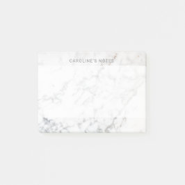Faux White Marble Texture look-like & Custom Text Post-it® Notes