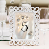 Faux White Pearl and Diamond Buttonnen Kaart