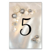 Faux White Pearl and Diamond Buttonnen Kaart (Voorkant)