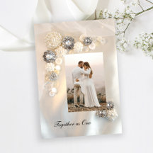 Faux White Pearl and Diamond Buttonnen Wedding