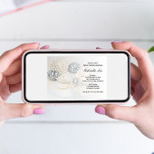 Faux White Pearl Diamond Button Vrijgezellenfeest Kaart