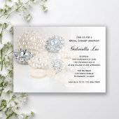 Faux White Pearl Diamond Button Vrijgezellenfeest Kaart