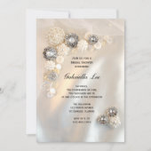 Faux White Pearl Diamond Button Vrijgezellenfeest Kaart (Voorkant)