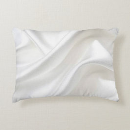 Faux White Satin Accent Pillow Accent Kussen