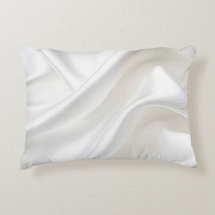 Faux White Satin Accent Pillow Accent Kussen