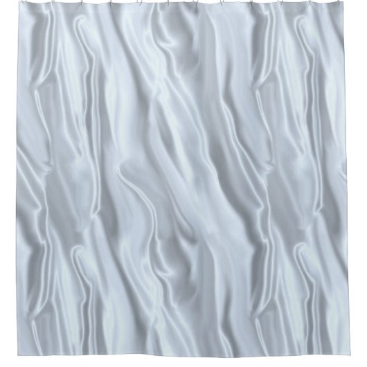 Faux White Silk Douchegordijn (Voorkant)