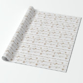 Faux White Wood Cadeaupapier (Uitgerold)