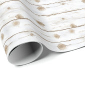 Faux White Wood Cadeaupapier (Rol Hoek)