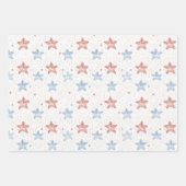 Faux White Wood Starfish Christmas  Inpakpapier Vel (Voorkant 3)