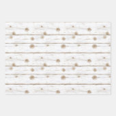 Faux White Wood Starfish Christmas  Inpakpapier Vel (Voorkant 2)