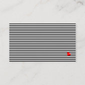 Faux Wimpers Technician Red Heart & Stripes Visitekaartje (Achterkant)