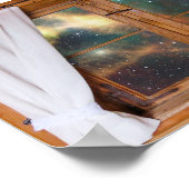 Faux Window Galaxy Space Fantasy Stars Uitzicht Poster (Hoek)