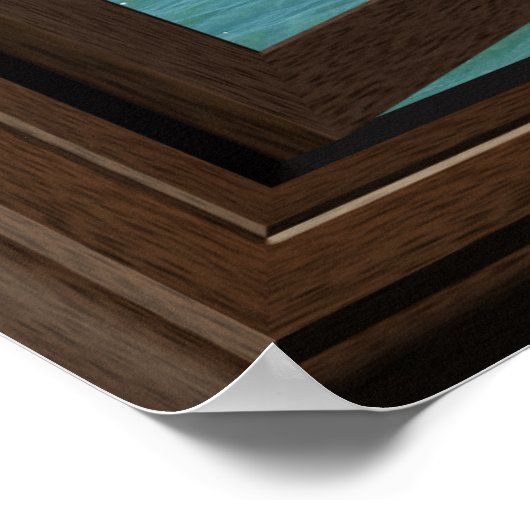 Faux Window Poster Aquamarine Ocean Scene Tranquil (Hoek)