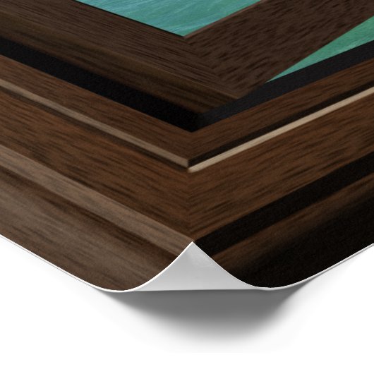 Faux Window Poster Aquamarine Ocean Scene Tranquil (Hoek)