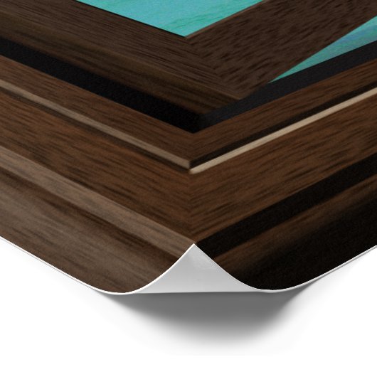 Faux Window Poster Aquamarine Ocean Scene Tranquil (Hoek)