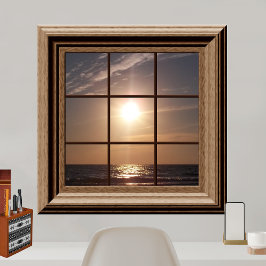 Faux Window Poster Peaceful Sunset Relaxing