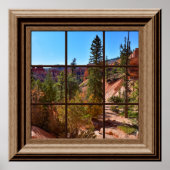 Faux Window Relaxing Uitzicht Bryce Canyon Utah Poster (Voorkant)