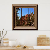 Faux Window Relaxing Uitzicht Bryce Canyon Utah Poster (Keuken)