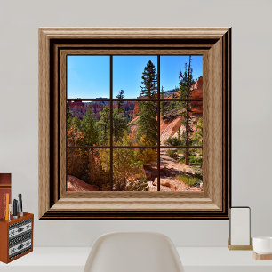 Faux Window Relaxing Uitzicht Bryce Canyon Utah Poster