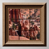 Faux Window Relaxing Uitzicht Bryce Canyon Utah Poster (Voorkant)