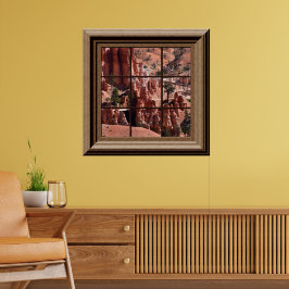 Faux Window Relaxing Uitzicht Bryce Canyon Utah Poster
