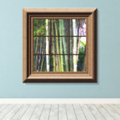 Faux Window Scene Bamboo Uitzicht Canvas Wall Art Afdruk (Insitu (Houten vloer))