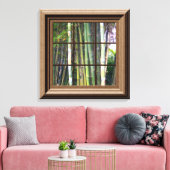 Faux Window Scene Bamboo Uitzicht Canvas Wall Art Afdruk (Insitu (Woonkamer))