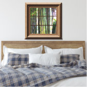 Faux Window Scene Bamboo Uitzicht Canvas Wall Art Afdruk (Insitu (Slaapkamer))
