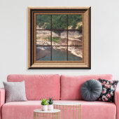 Faux Window Scene Genesee River Gorge Canvas (Insitu (Woonkamer))