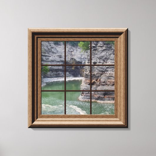 Faux Window Scene Genesee River Gorge Canvas Afdruk (Voorkant)