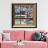 Faux Window Scene Genesee River Gorge Canvas Afdruk (Insitu (Woonkamer))