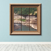 Faux Window Scene Genesee River Gorge Canvas Afdruk (Insitu (Houten vloer))