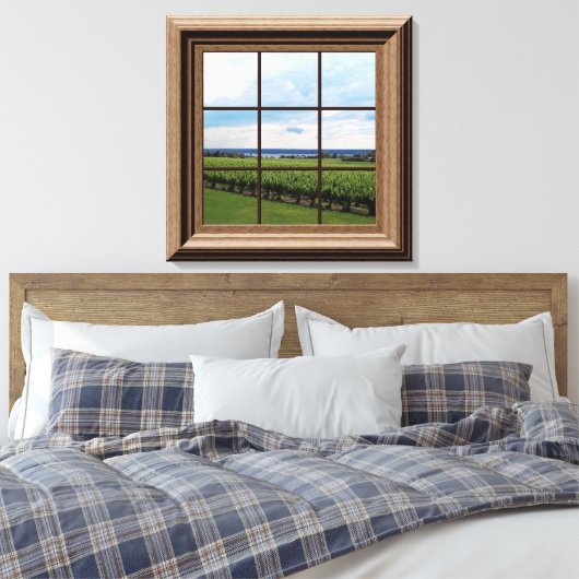 Faux Window Scene Peaceful Uitzicht Canvas Afdruk (Insitu (Slaapkamer))