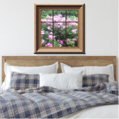 Faux Window Scene Roos Garden Canvas Wall Art (Insitu (Slaapkamer))