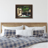 Faux Window Scene Watergrot Vreedzaam Ontspannen Canvas Afdruk (Insitu (Slaapkamer))