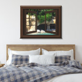 Faux Window Scene Watergrot Vreedzaam Ontspannen Canvas Afdruk (Insitu (Slaapkamer))