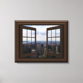 Faux Window Uitzicht Empire State Building NYC Can Canvas Afdruk (Voorkant)