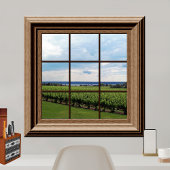 Faux Window Uitzicht Fake Vineyard Scene Tranquil Poster